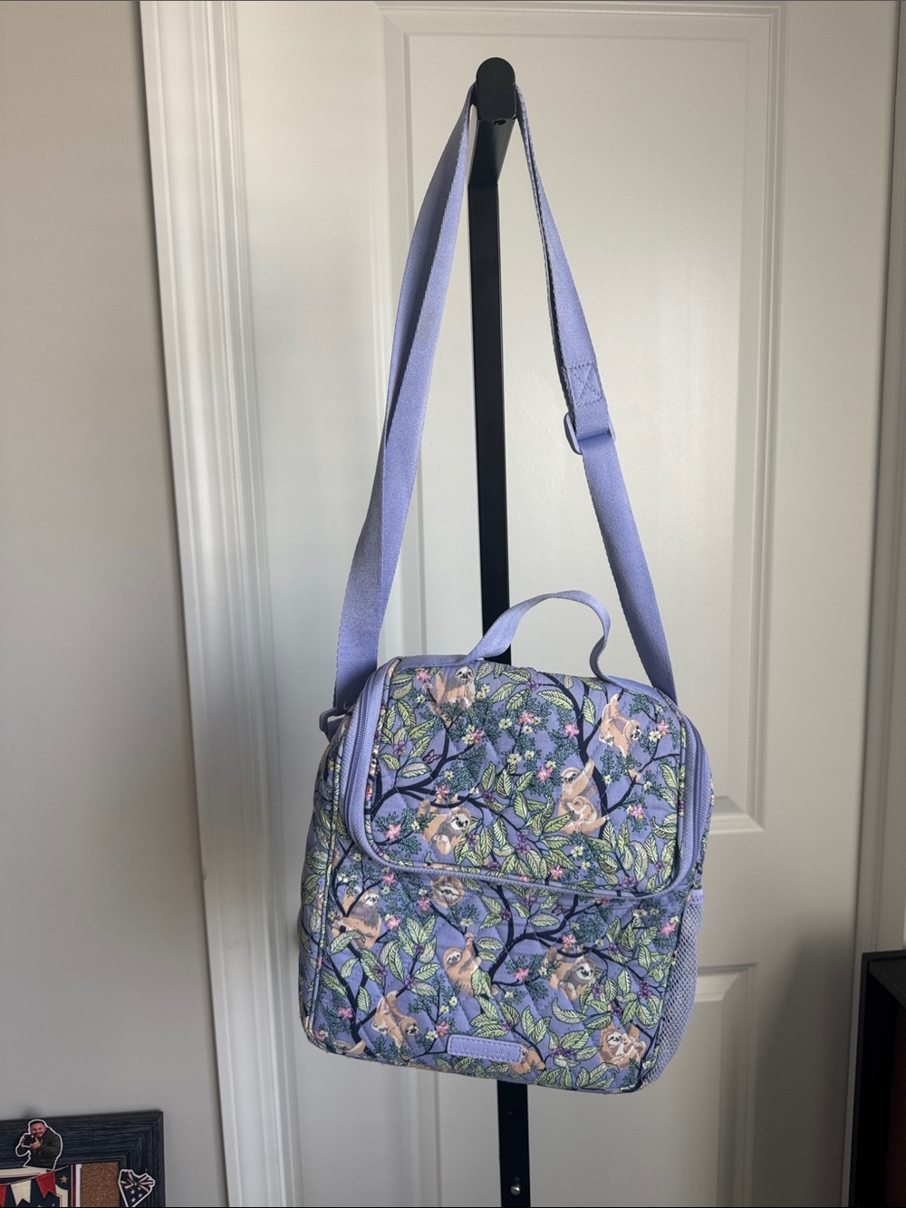 Vera Bradley Lavender Floral & Bird Crossbody lunch bag